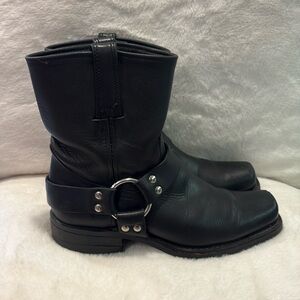 Frye Black Leather Harness 8R Boots. Women’s Size 8.